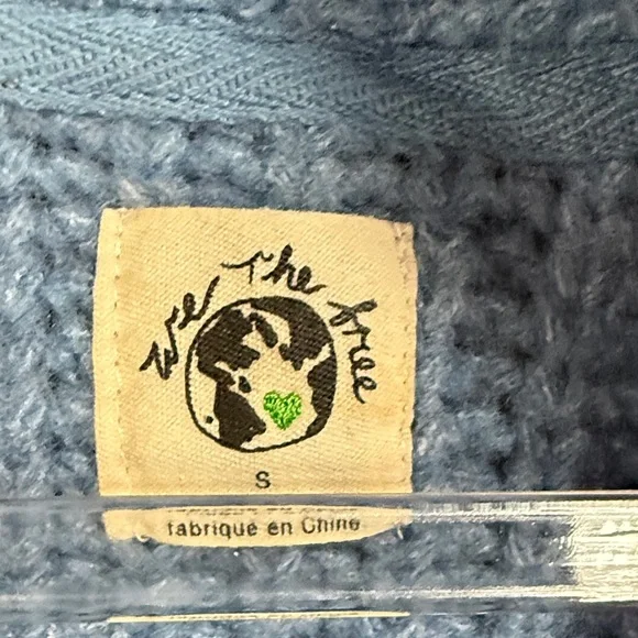 We The Free Chunky Shawl Collar Cardigan - Dusty Blue - Picture 5 of 5